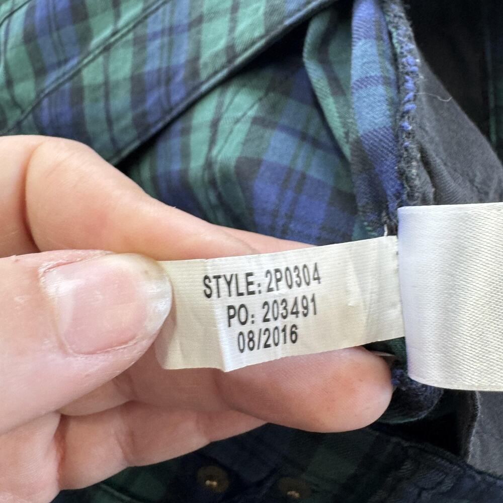 Vineyard‎ Vines Pants Womens 2 Green Blue Plaid Slim Fit Stretch 2P0304 Preppy - Picture 5 of 8